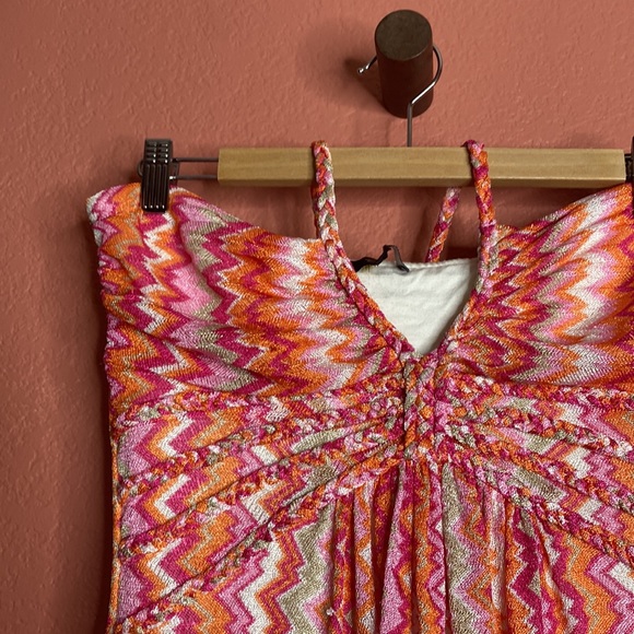 Sky Dress Pink Missoni-Like Knit Size Medium - Picture 4 of 7